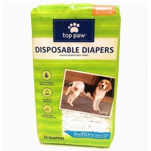 Top Paw Disposable Diapers - 12 pk Size Medium